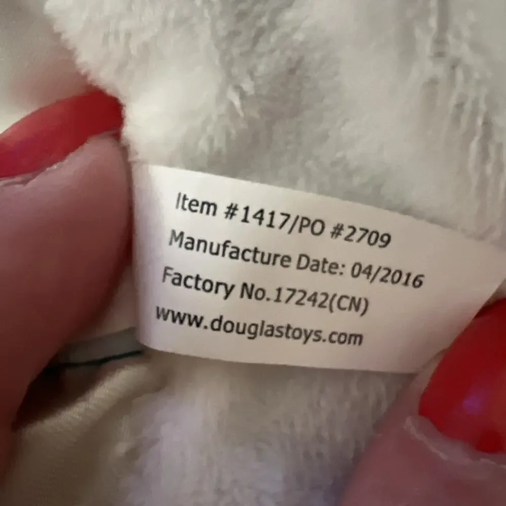 Douglas Baby Gray/Blue/Green Puppy Lovey Blanket Satin Trim 14”x14” Infant+ GUC